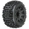 Badlands 3.8" Pre-Mounted Truck Tires (2) (Black) w/Raid Wheels (M2)
