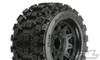 Badlands MX28 Belted 2.8" Pre-Mounted Truck Tires (2) (Black) (M2) w/Raid 6x30 Removable Hex Wheels