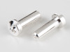 TQ Wire 4mm Low Profile Male Bullet Connectors (Silver) (18mm) (2),