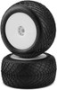 Mini-B Ellipse Pre-Mounted Front Tires (White) (2) (Green)