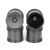 12mm Hex "Speedline" 2.2" 1/10 Stadium Truck Wheel (4) (22T) (Black)