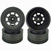 Speedway SC Short Course Dirt Oval Wheels (Black) (4) (19mm Backspace) (Slash Front) w/12mm Hex