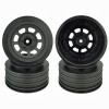 Speedway Short Course Wheels (Black) (4) (21.5mm Backspace) (Slash Rear) w/12mm Hex