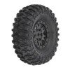 1/24 Hyrax Front/Rear 1.0" Tires Mounted 7mm Black Impulse (4): SCX24