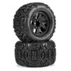 1/8 Warthog F/R 3.8" MT Tires Mounted 17mm Black Ripper (2)