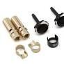 1UP Racing "Lockdown" Adjustable Bullet Plug Grips w/5mm Bullets (Black/Black)