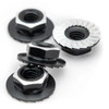 1UP Racing 4mm "Lockdown" Serrated Aluminum Wheel Nuts (Black) (4)