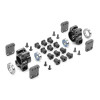 XRAY XB8 ALU REAR UPRIGHTS - MULTI-ADJUSTABLE - SET