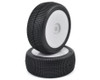 JConcepts Reflex Pre-Mounted 1/8th Buggy Tires (2) (White) (Green)