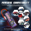 7.4V Lipo Battery 2S 5200mAh 80C Lipos Hard Case with T Connector for RC Car Trucks 1/8 1/10 RC Vehicles(2 Packs)