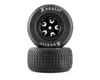 Losi 22S Dirt Late Model Hoosier 1/10 Pre-Mounted Tires (Black) (2) (Medium) (Front/Rear)