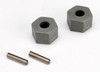 Fr Wheel Hubs,Hex,Axel Pins(2) :RU,ST,SLH