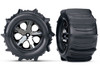 T&W PADDLE TIRES/BLK CHRM WHL