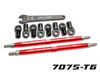 Aluminum Toe Link Tubes 128mm (Red) (2),