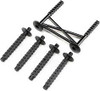Rear Body Support and Body Posts, Black: LMT