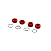 Aluminum Front Hub Nut (Red) (4)