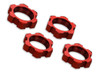 WHEEL NUTS 17MM SERRATED RED