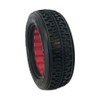 1/10 Rebar Front 2WD Tires, Super Soft with Red Inserts: Buggy