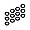 3x6x0.5mm Precision Aluminum Shims, Black, 12pcs