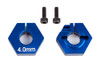 Team Associated RC10 B6.2 4.0mm Clamping Wheel Hex (Blue) (2)