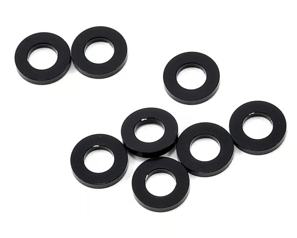 Yokomo 3x6x1.0mm Aluminum Shim (Black) (8),