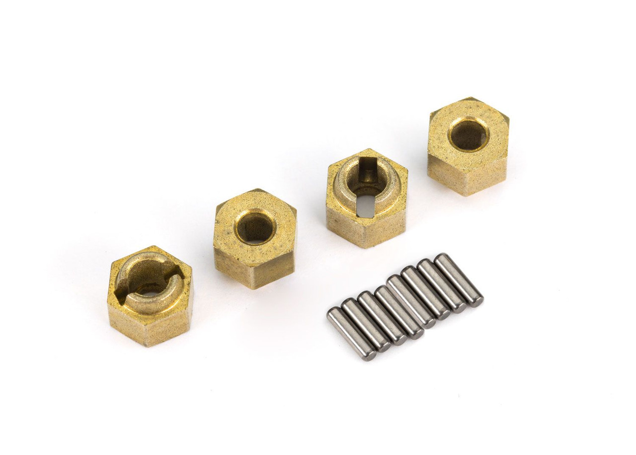 WHEEL HUB HEX 7MM BRASS