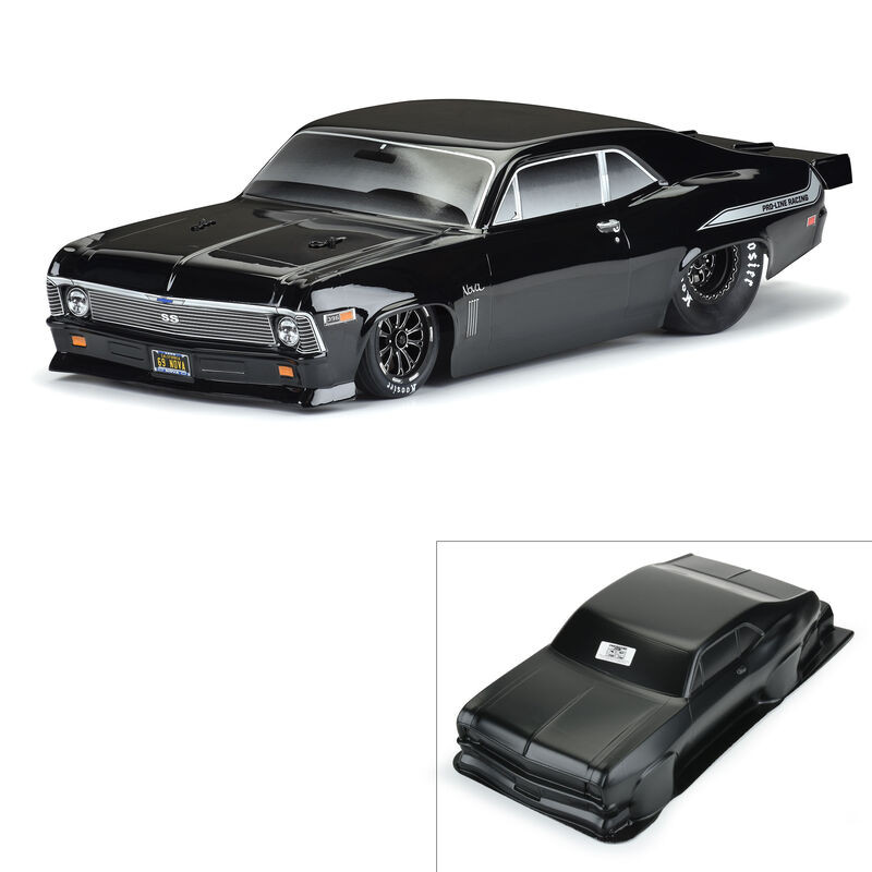 1969 Nova Tough-Color Short Course No Prep Drag Racing Body (Black)
