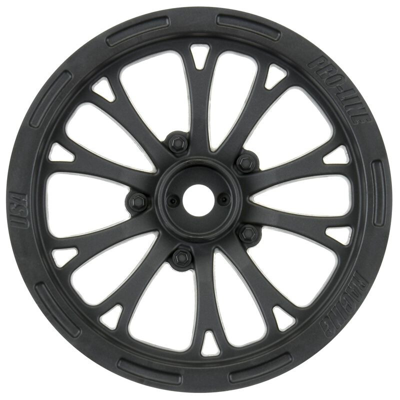 2WD Pomona Drag Spec 2.2" Front Drag Racing Wheels (2) w/12mm Hex (Black)