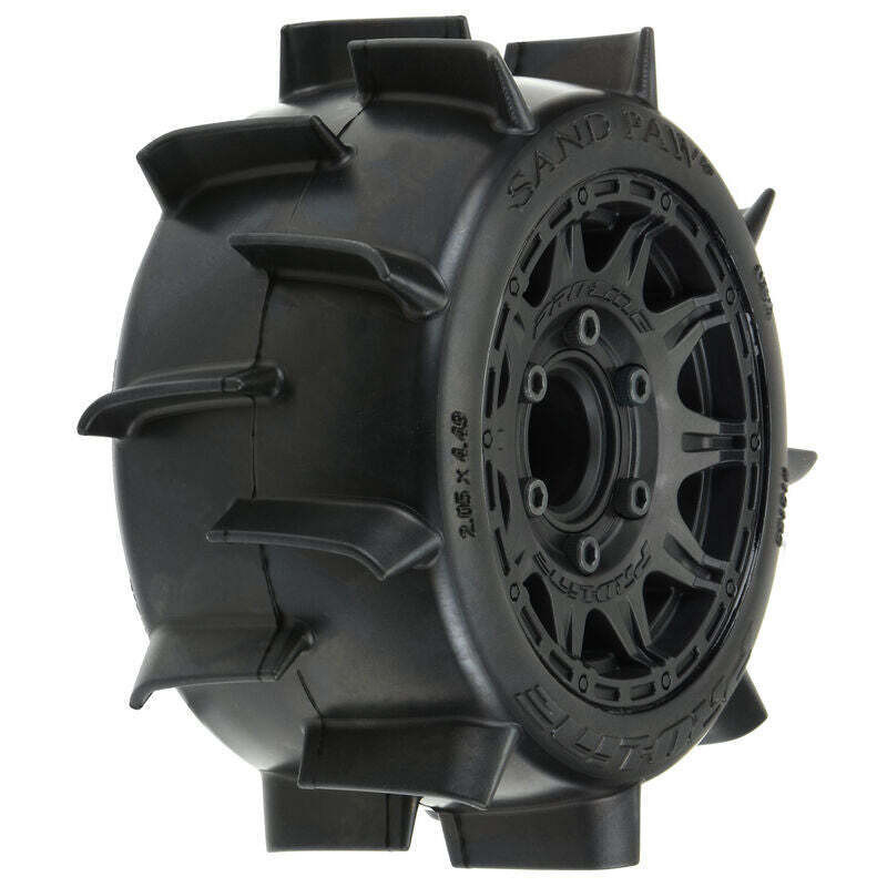 30 Series Sand Paw LP 2.8 w/Raid Electric Rear Wheels (2) (Black) (Z3)