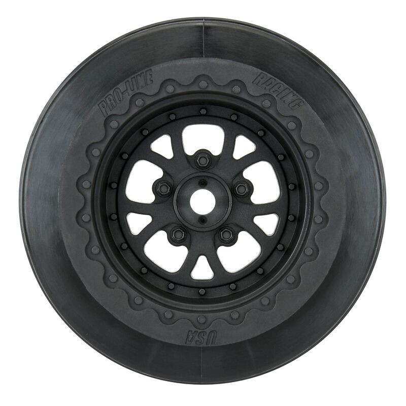 Pomona Drag Spec Rear Drag Racing Wheels (2) w/12mm Hex (Black)