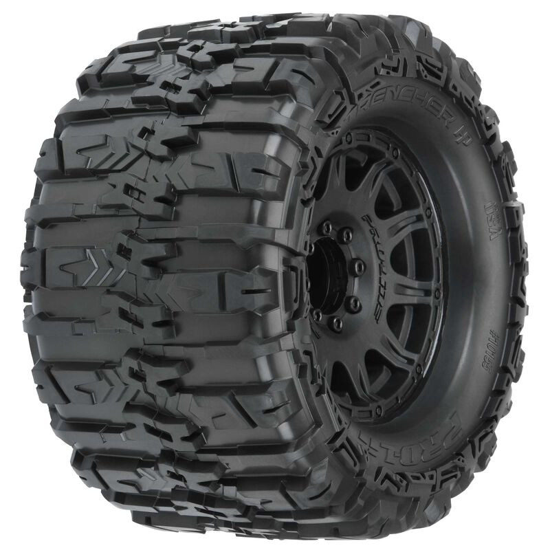 Trencher HP Belted 3.8" Pre-Mounted Truck Tires (2) (Black) (M2)