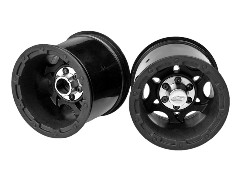 12mm Hex Tense 2.2" Stampede/Rustler Electric Rear Wheel (2) (Black)