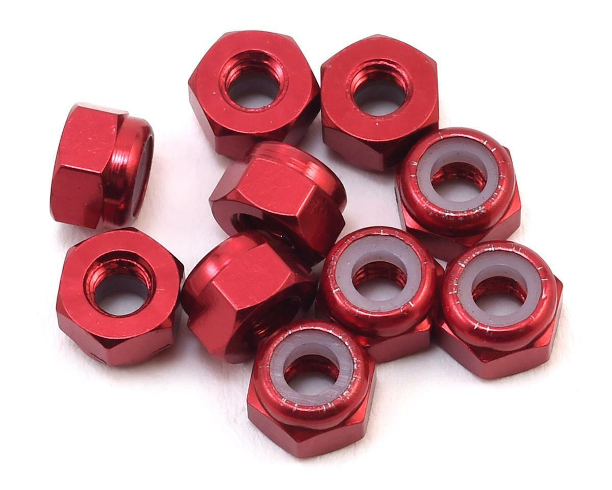 3mm Aluminum Lock Nut (10) (Red)