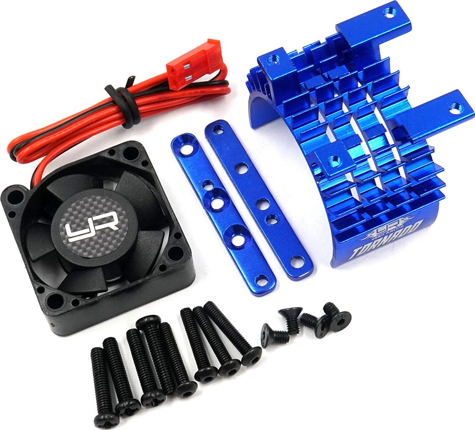 540/550 Aluminum Heat Sink w/30mm High Speed Tornado Fan (Blue)