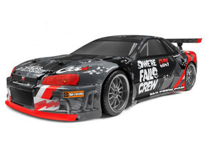 E10 Drift Fail Crew Nissan Skyline R34 GT-R, RTR Ready To Run w/ Battery/Charger