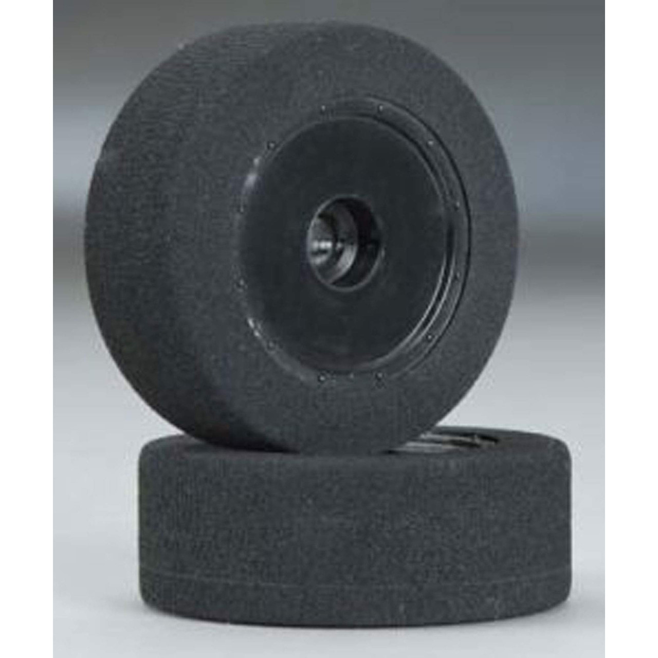 Custom Works Dirt Oval Front Mounted Foam Tires (2) (Orange)