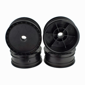 Borrego 2.2 1/10 Buggy Front Wheels (4) (B4) (Black) (Bearing)