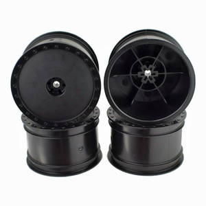 Borrego 2.2 1/10 Buggy Rear Wheels (4) (B4/B44) (Black) (Pins)