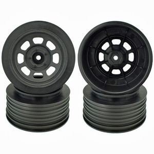 Speedway SC Short Course Dirt Oval Wheels (Black) (4) (19mm Backspace) (Slash Front) w/12mm Hex