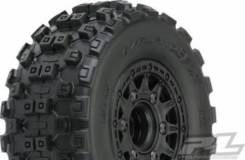 1/10 Badlands MX M2 Fr/Rr 2.2"/3.0" SC Mounted 12mm Blk Raid (2)