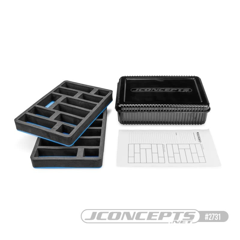 JConcepts 1/10 Spring Organizer Box w/Foam Liner (Black)
