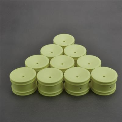 Schumacher 12mm 1/10 Buggy Rear Hex Wheels (Yellow) (10)