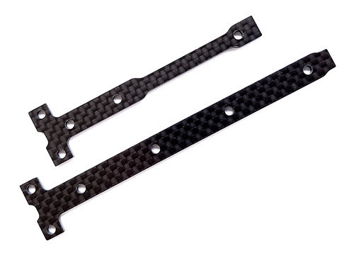 Chassis Brace Support Set, 2.0mm Carbon Fiber: RC10B74.1