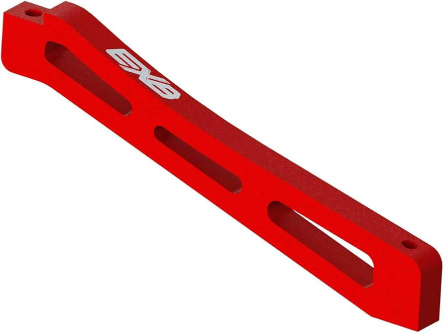 Front Center Aluminum Chassis Brace, 98mm Red: EXB