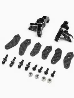 Spindle Set, Aluminum, Black: 22S Sprint