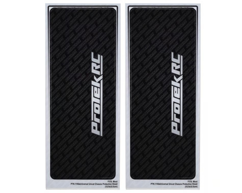ProTek RC Universal Chassis Protective Sheet (Black) (2) (12.5x33.5cm)