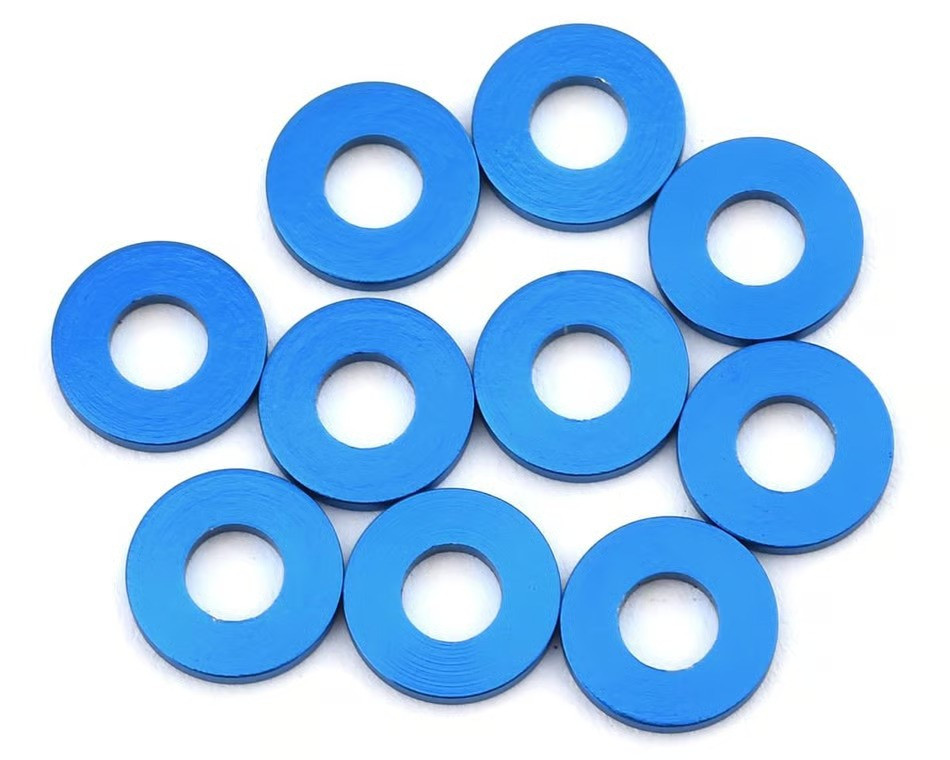 Aluminum Washers, 7.8x3.5x2.0mm, Blue