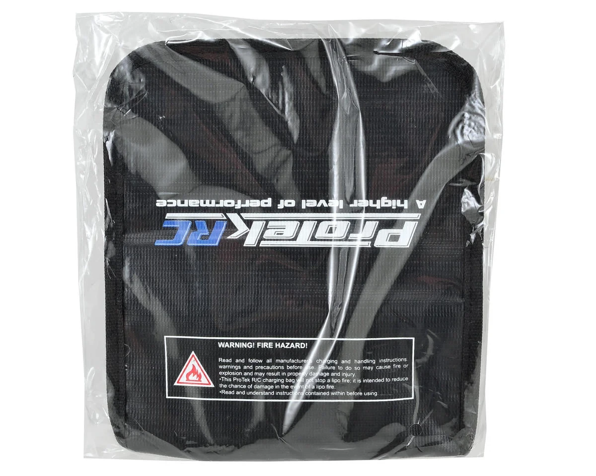 ProTek RC "Flak Jacket" Flame Resistant LiPo Polymer Charging Bag (16x6.5x7cm)