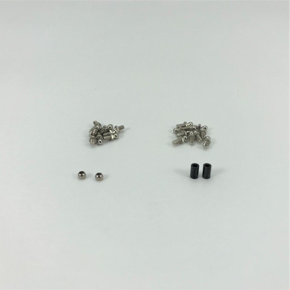Ball Stud & Pivot Ball Set, 1/18 Mid, Spr, EDM, LM
