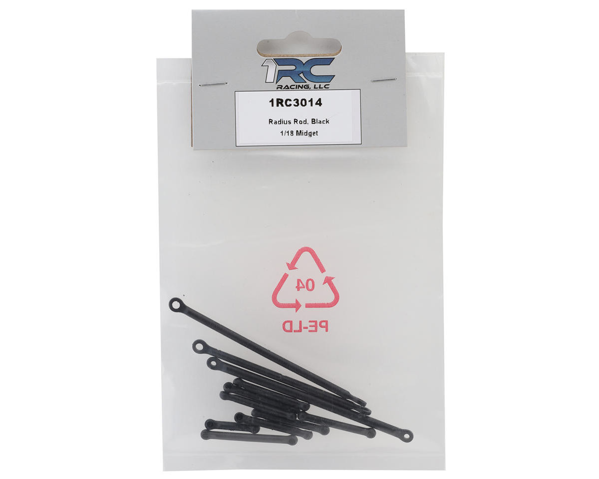 Radius Rods, Black, 1/18 Mid, Spr